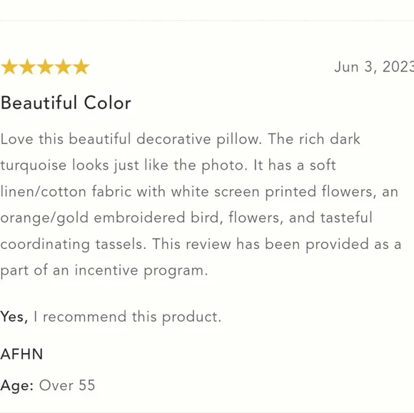 Anthropologie Tassled Perla Bird Pillow - Turquoise - Picture 9 of 14